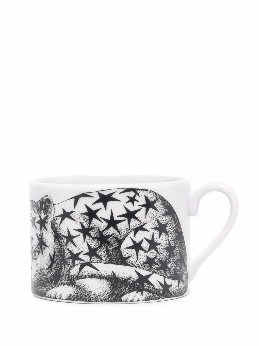 Shop Fornasetti Graphic-print Porcelain Tea Set In Schwarz
