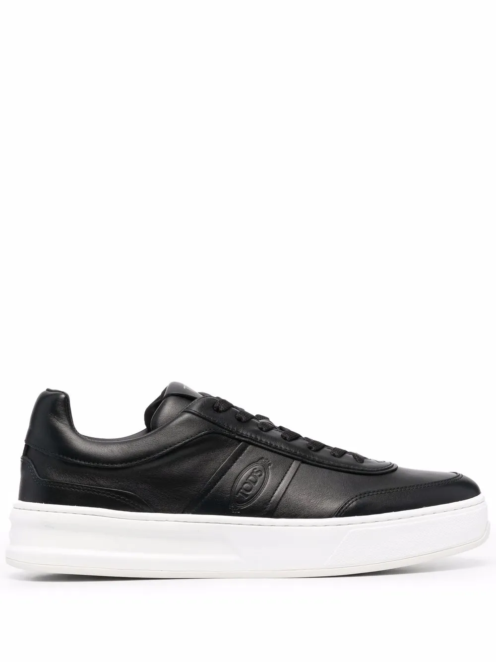 

Tod's tenis bajos con logo en relieve - Negro