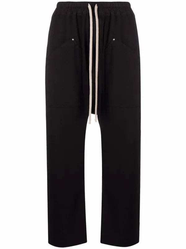 rick owens drawstring cropped pants