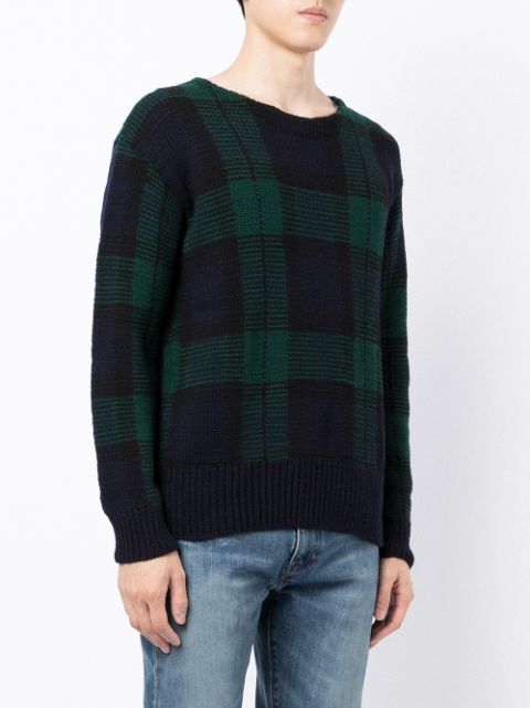 ralph lauren mohair tartan sweater