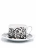 Fornasetti illustration-print porcelain tea set - Black