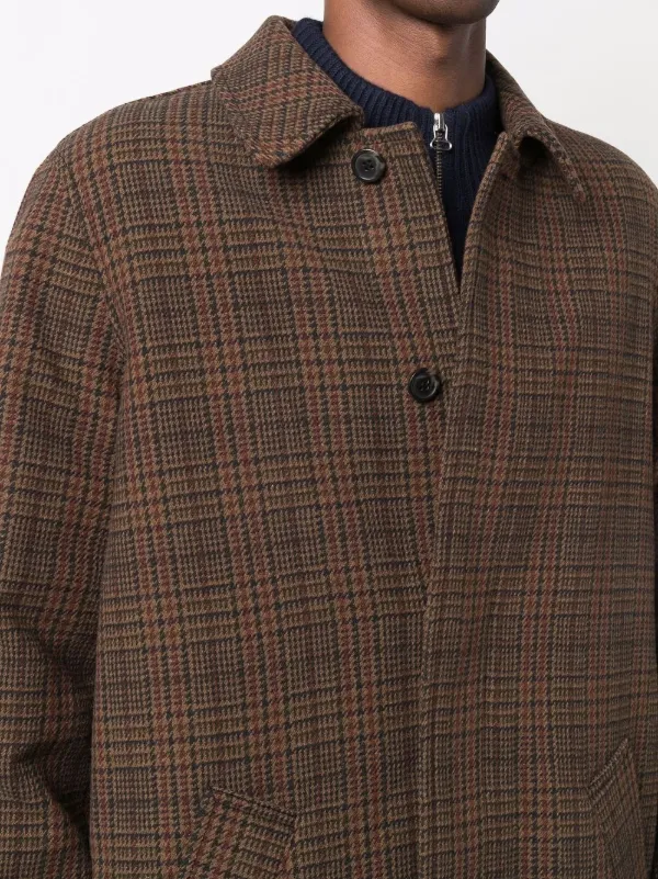 A.P.C. houndstooth single-breasted coat 