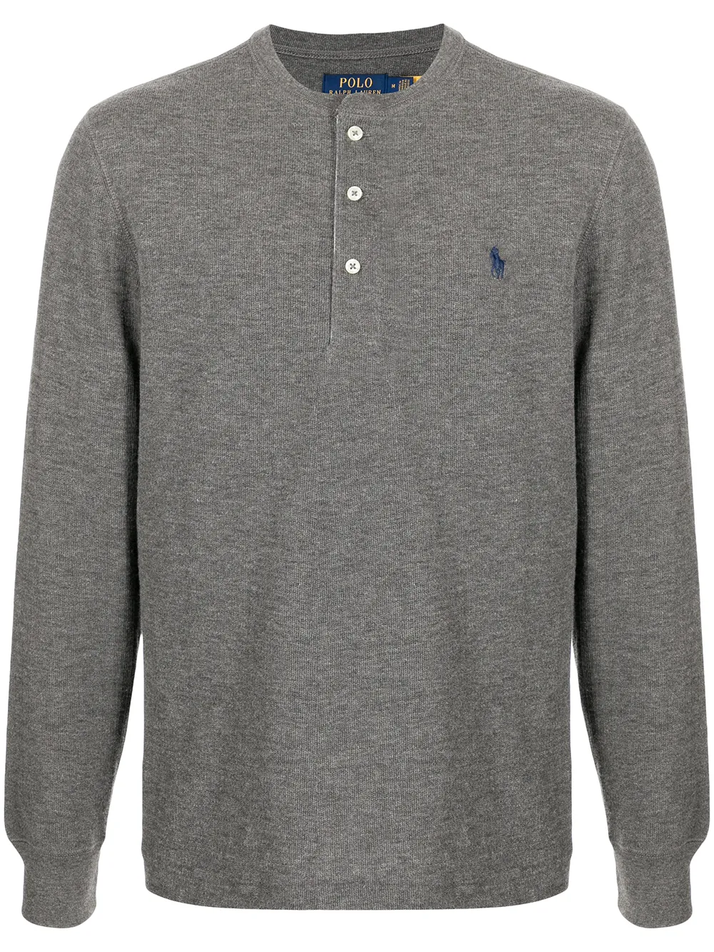 

Polo Ralph Lauren top con motivo bordado - Gris