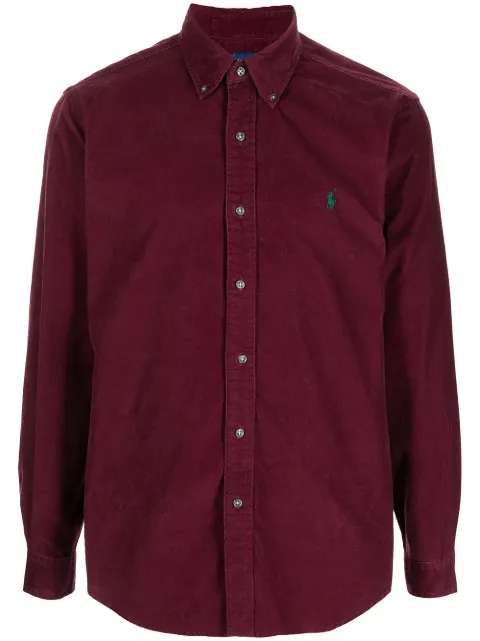 maroon polo button down