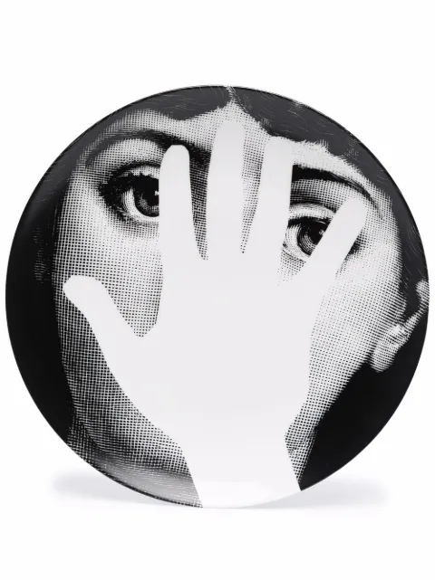 Fornasetti graphic-print porcelain wall plate