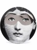 Fornasetti graphic-print porcelain wall plate - Black