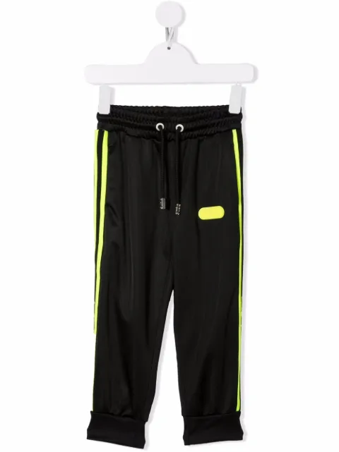 Gcds Kids logo-patch cotton track trousers 
