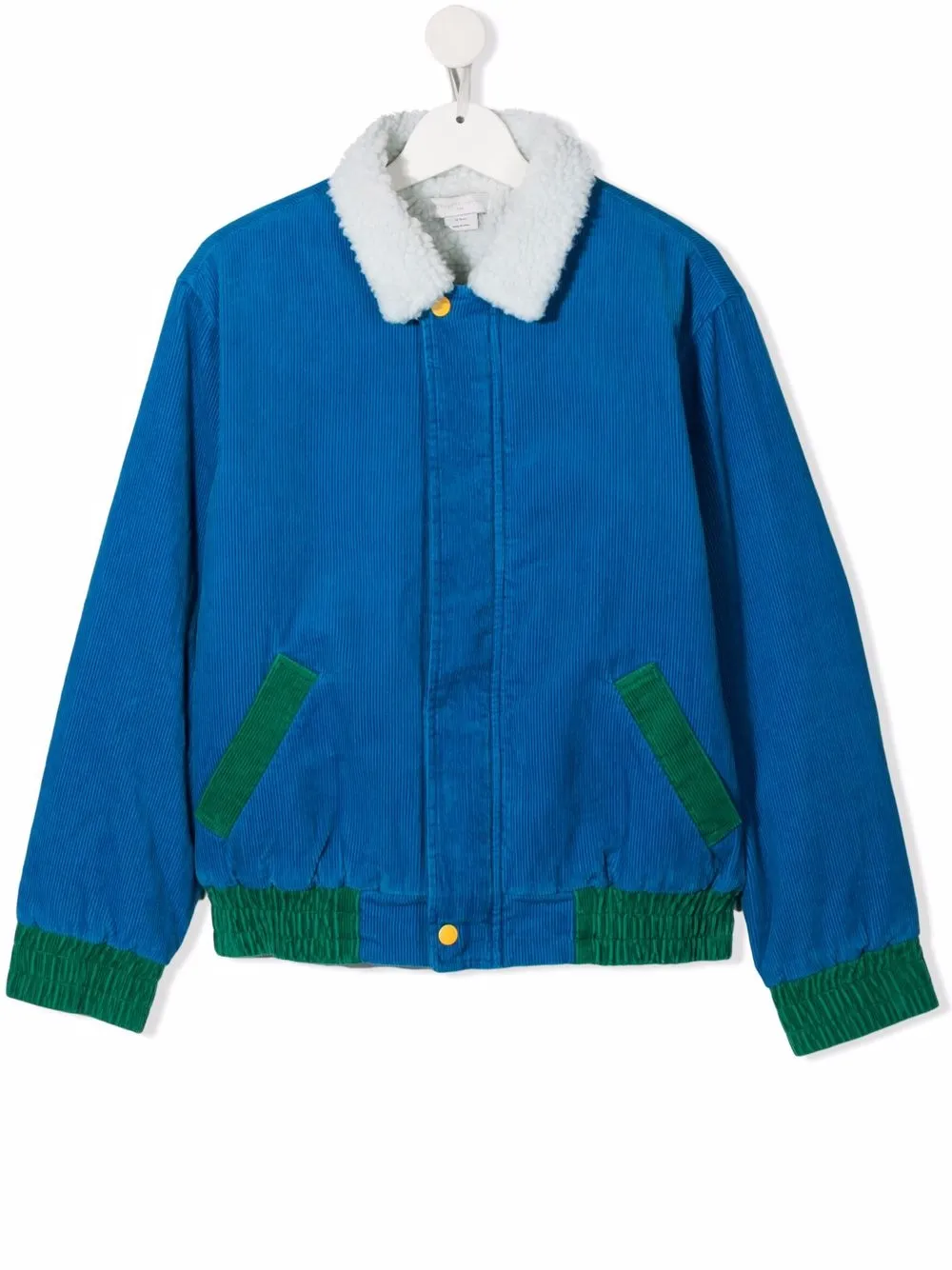 

Stella McCartney Kids chamarra de pana con diseño color block - Azul