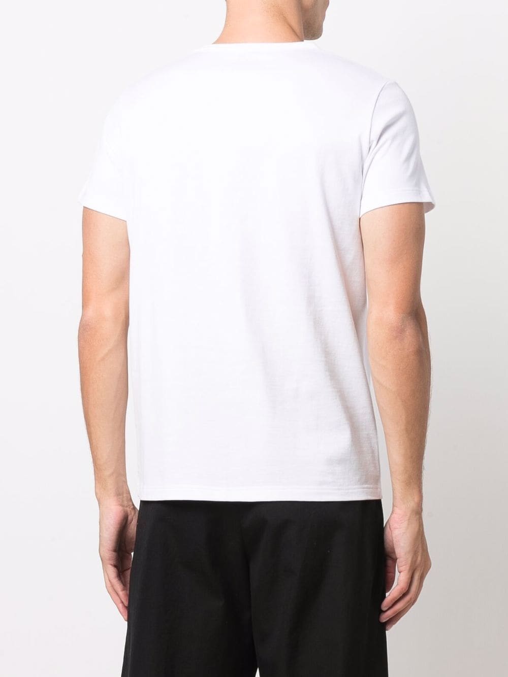Shop Barrie Cashmere-patch Cotton T-shirt In White