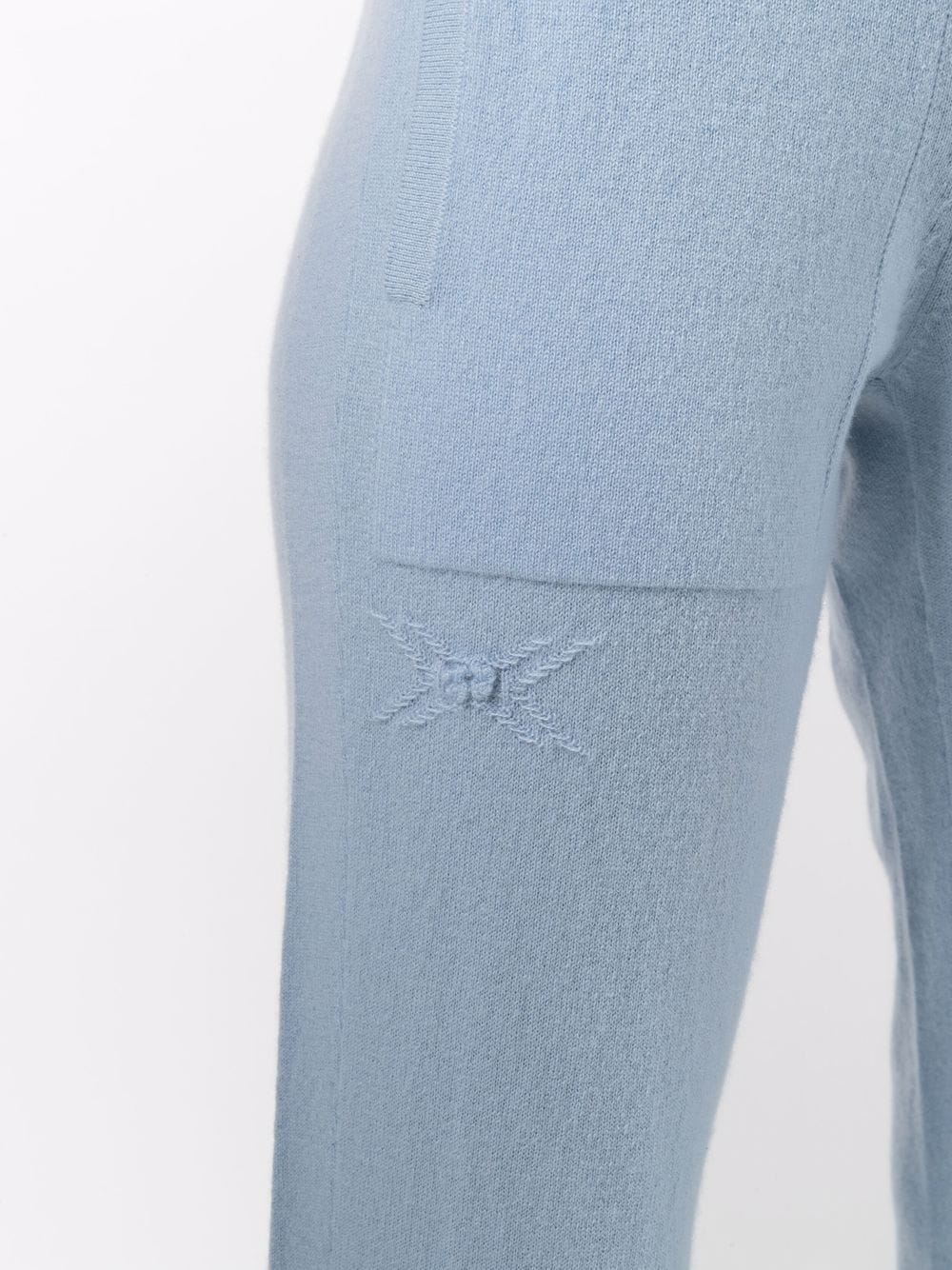 Shop Barrie Drawstring Cashmere Trackpants In Blue