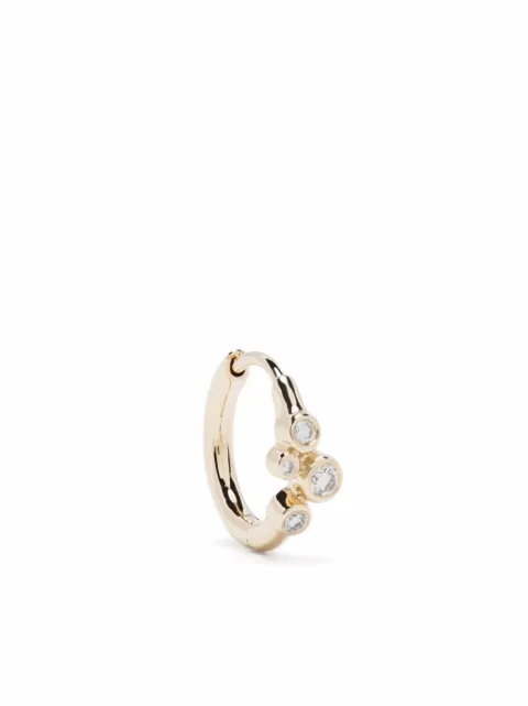 Maria Black 14kt yellow gold Elena diamond huggie earring