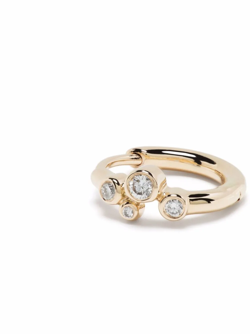 Maria Black 14kt Gelbgoldcreolen mit Diamanten | Ohrringe (9kt-14kt) | Image 3