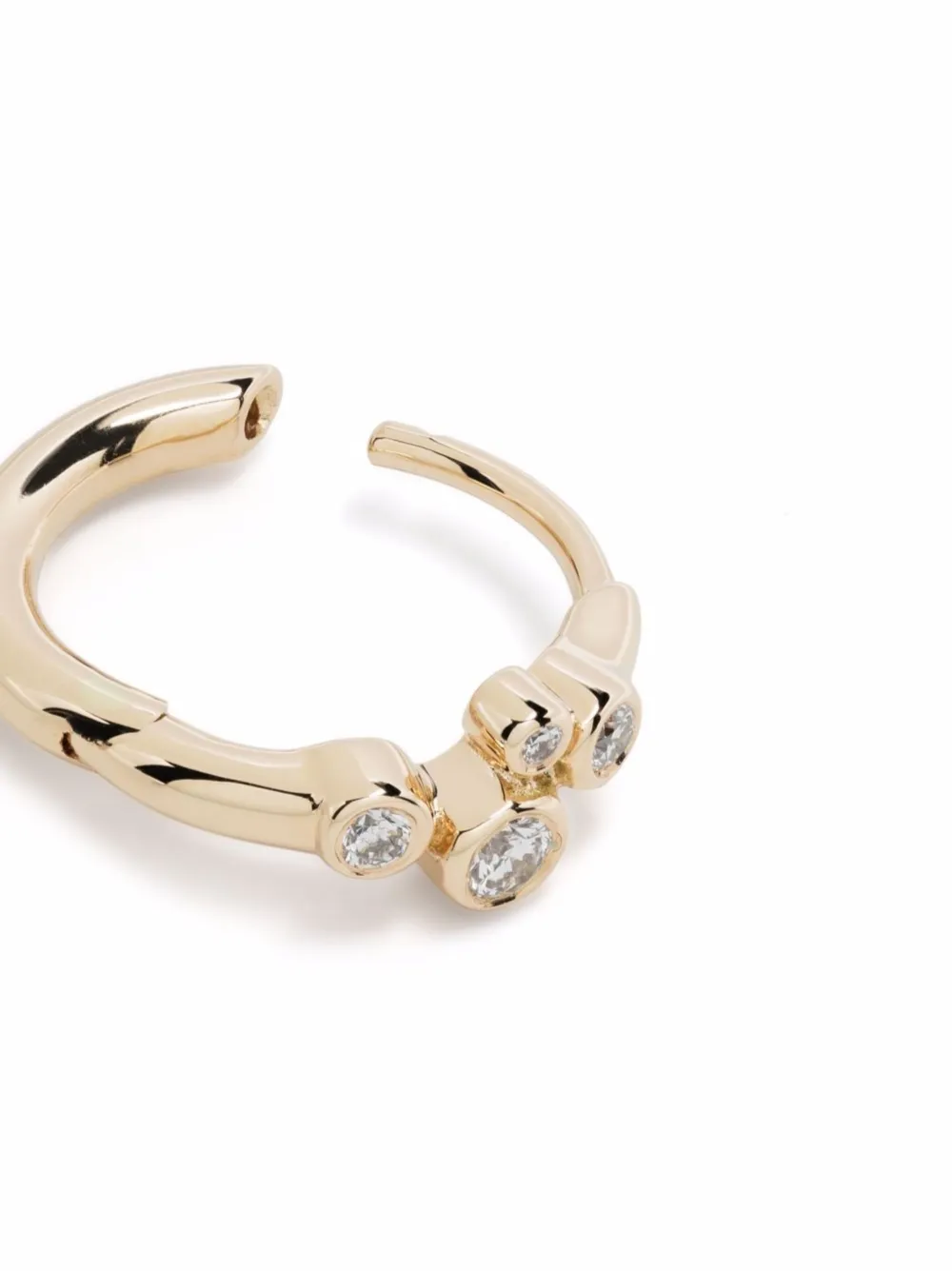Maria Black 14kt Gelbgoldcreolen mit Diamanten | Edler Schmuck (9kt-14kt) | Image 4