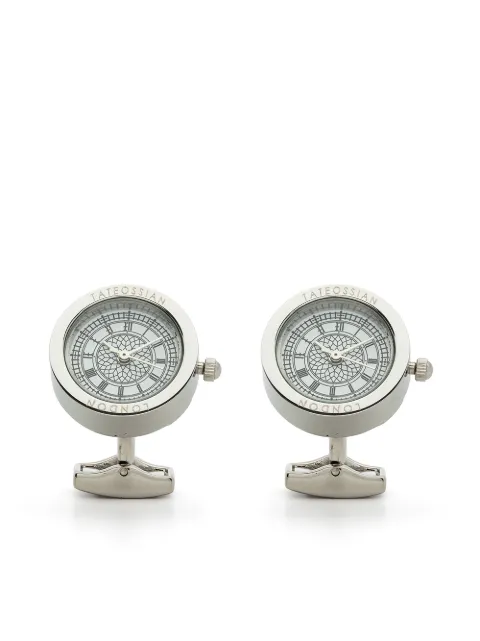 Tateossian gemelos Big Ben Watch de acero inoxidable