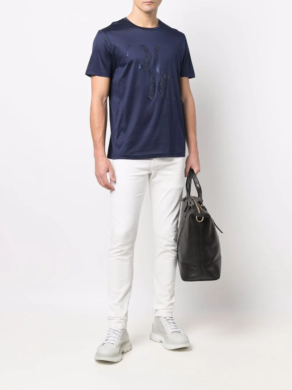 Billionaire Verfraaid T-shirt - Blauw