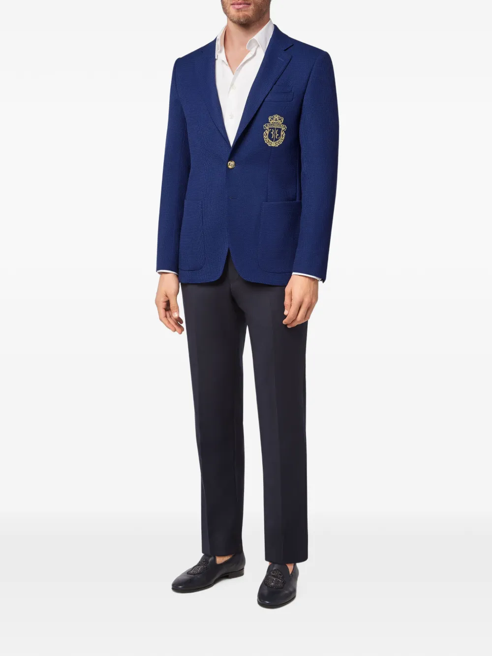 Billionaire Blazer met borduurwerk Blauw