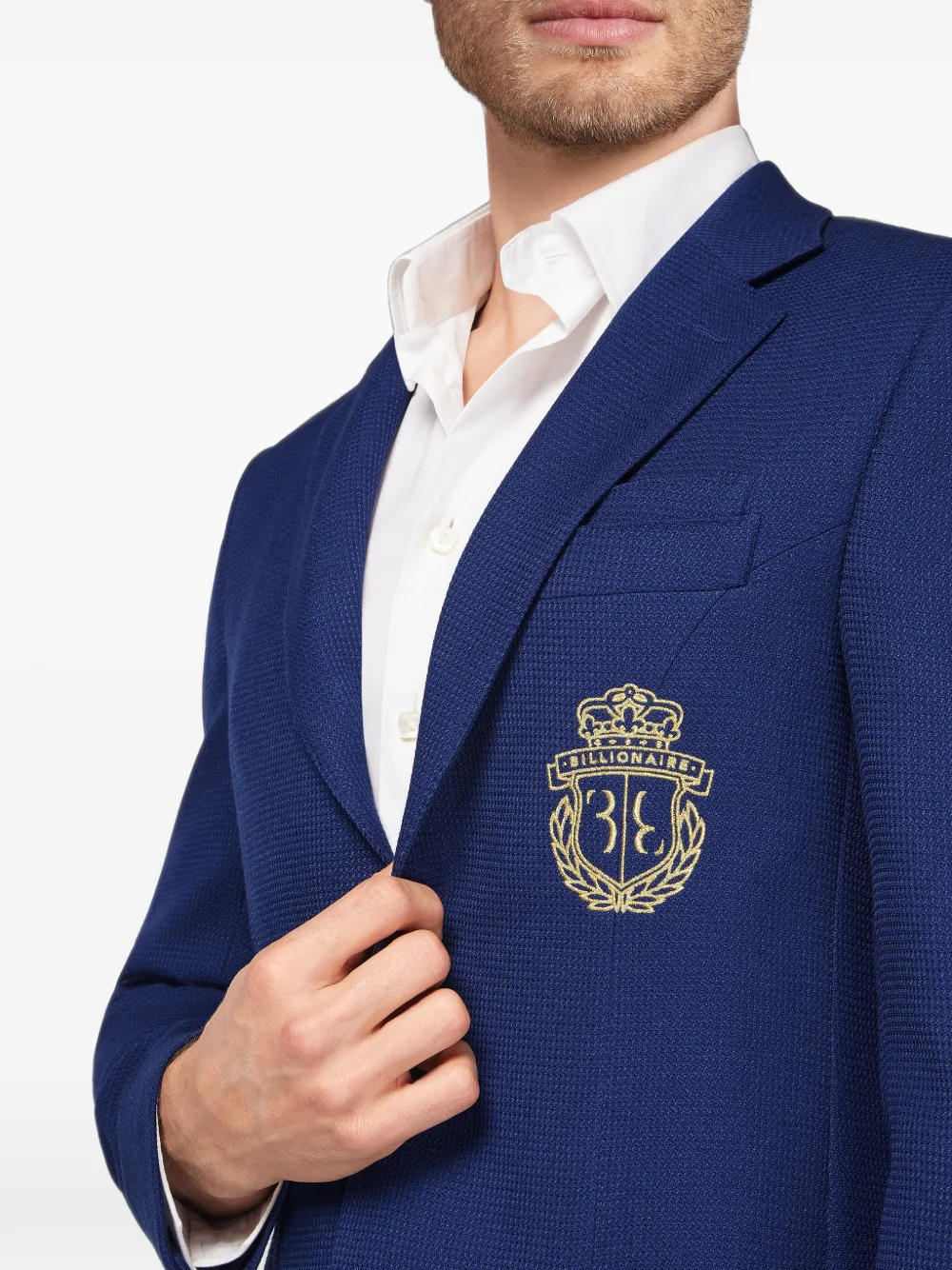 Billionaire Blazer met borduurwerk Blauw