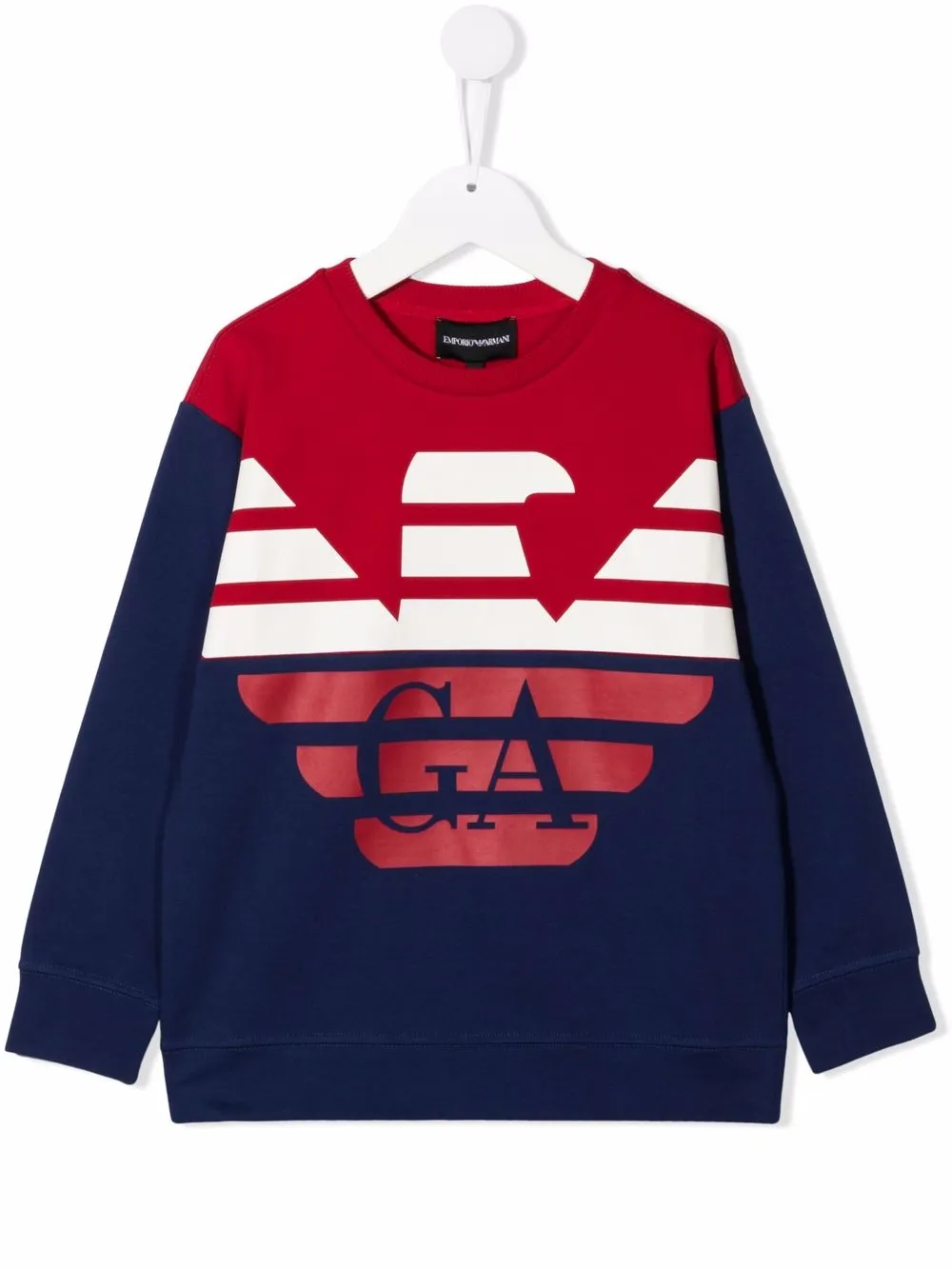 

Emporio Armani Kids suéter con logo estampado - Azul