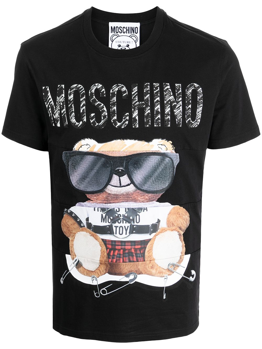 фото Moschino футболка с принтом teddy bear