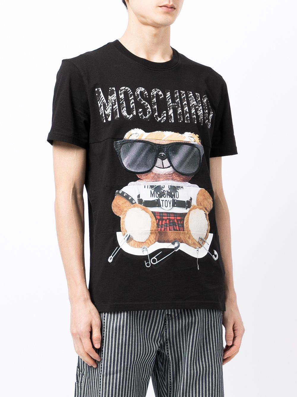 фото Moschino футболка с принтом teddy bear