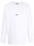 MSGM logo-print longsleeved T-shirt - White