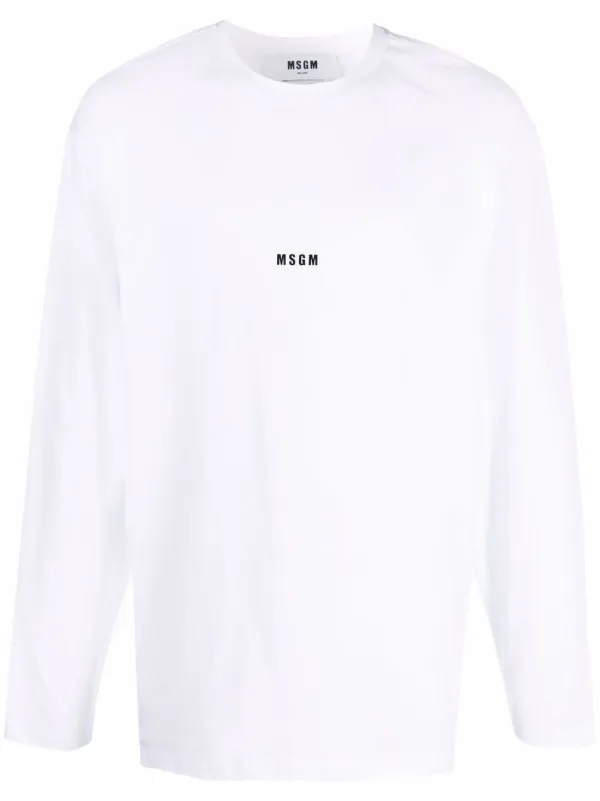 【送料&関税込】MSGM Logo Print Long Sleeve T-shirt 17215882_35955129_600.jpg