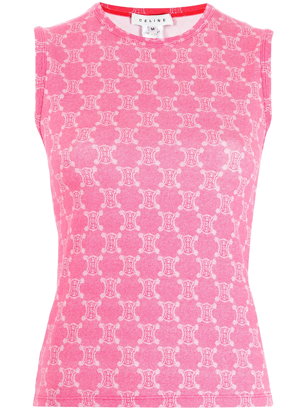 Pre-owned Celine 1990s  Macadam-print Waistcoat In Pink