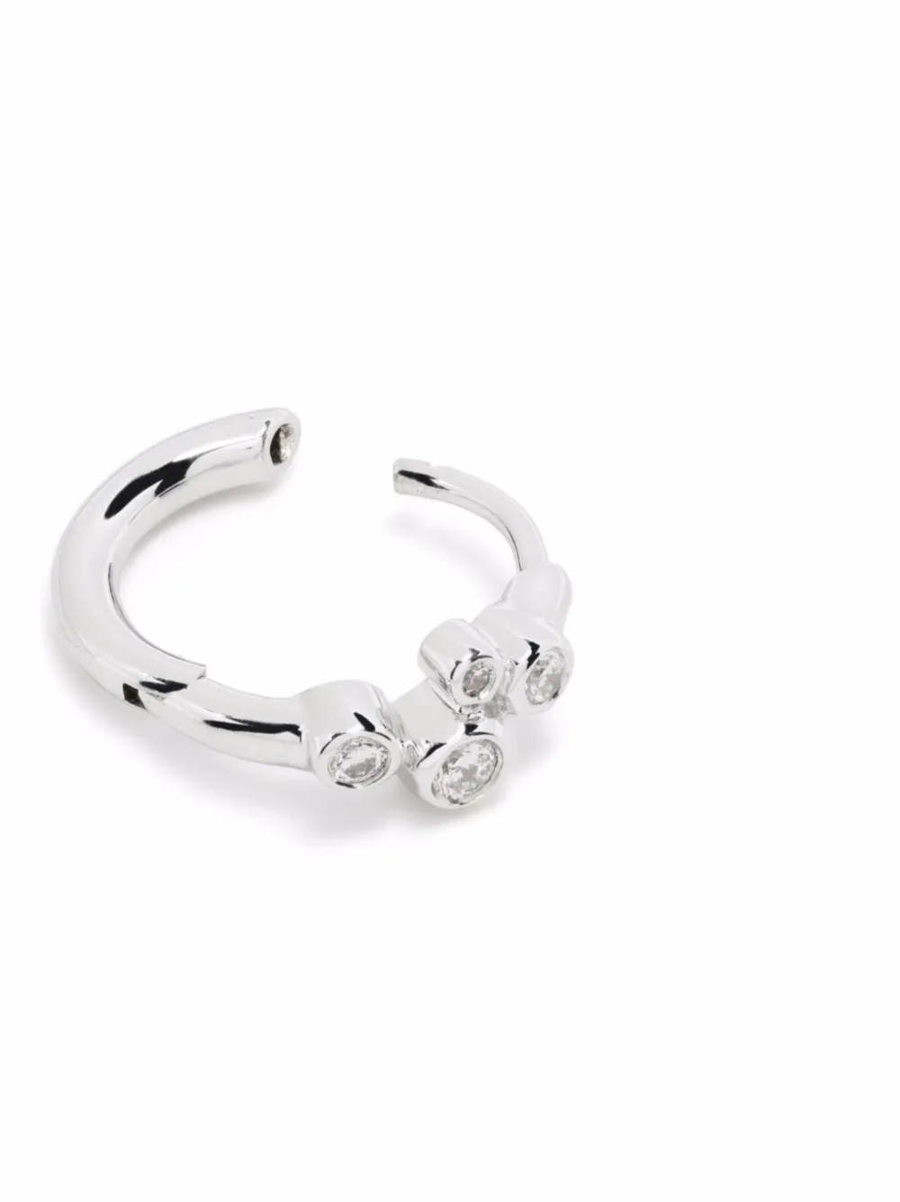 14kt White Gold Elena Diamond Huggie Earring