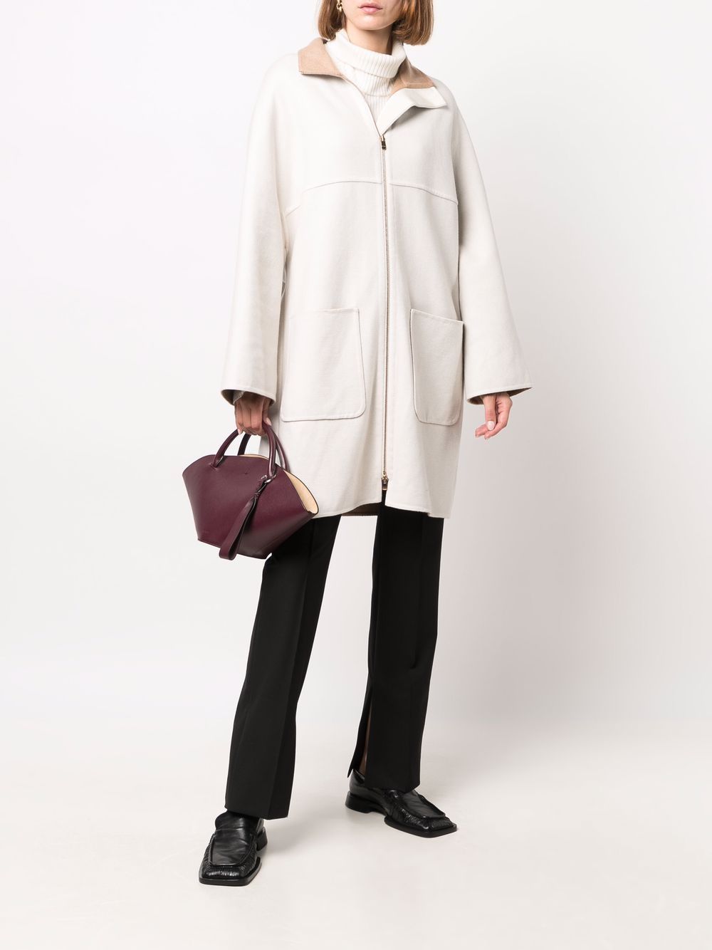 Image 2 of Agnona cashmere zip-up coat