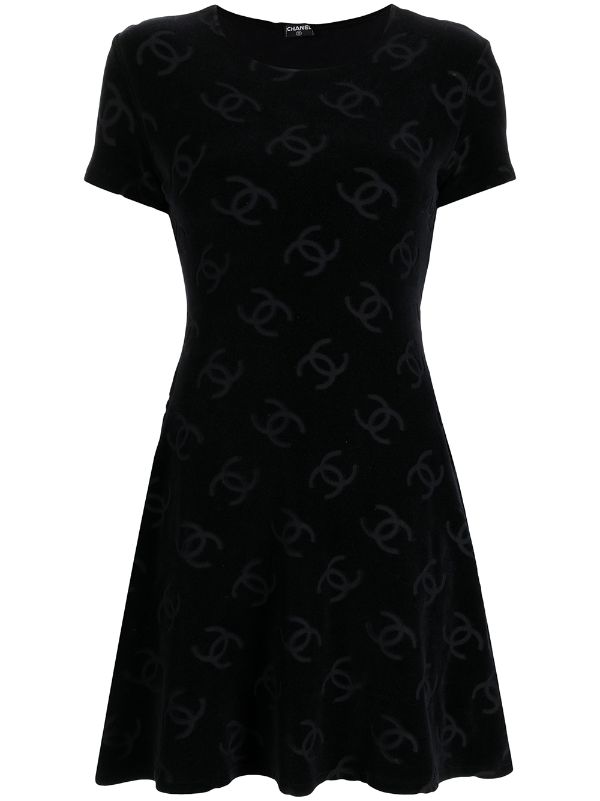 CHANEL Pre-Owned Monogram Printed Mini Dress - Farfetch