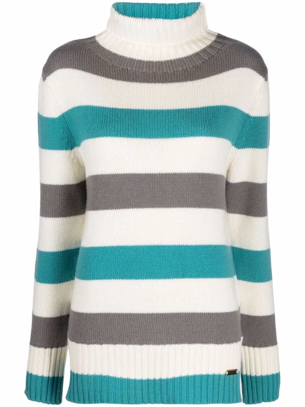 Manzoni 24 полосатый джемпер с высоким воротником