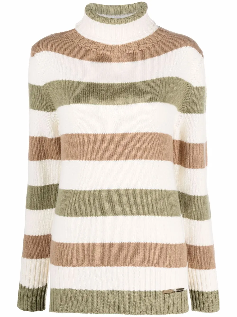 Manzoni 24 полосатый джемпер с высоким воротником
