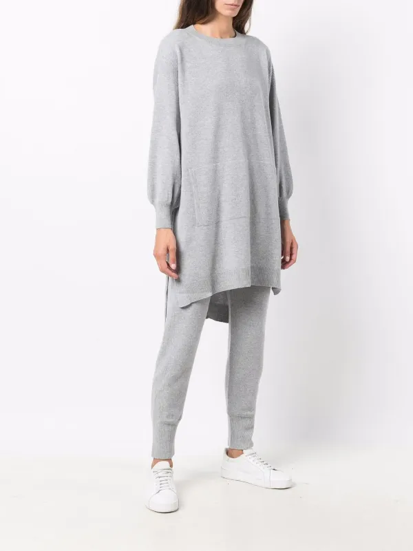 Alberta Ferretti Loose Fit Jumper Dress - Grey