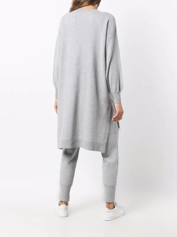 Alberta Ferretti Loose Fit Jumper Dress - Grey