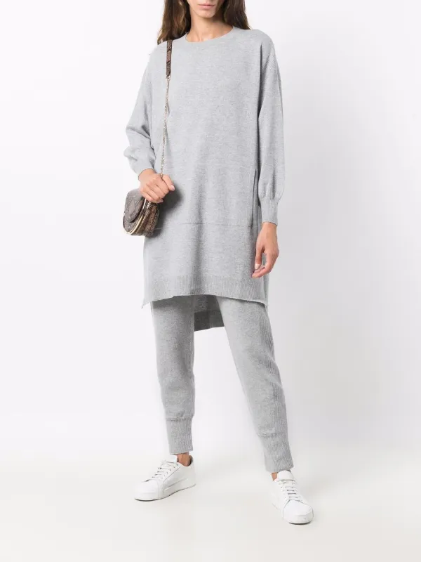 Alberta Ferretti Loose Fit Jumper Dress - Grey