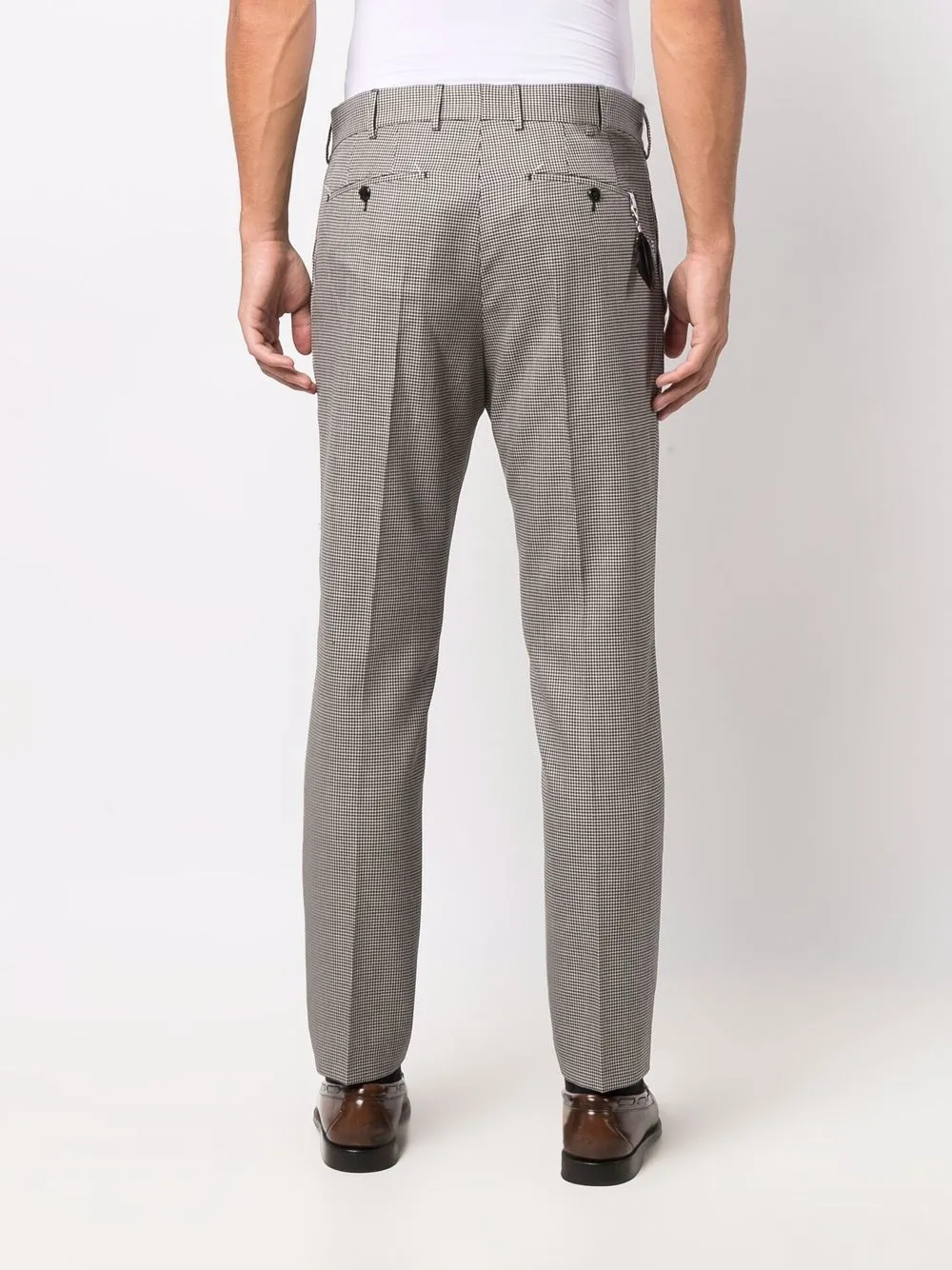 фото Pt01 строгие брюки в ломаную клетку
