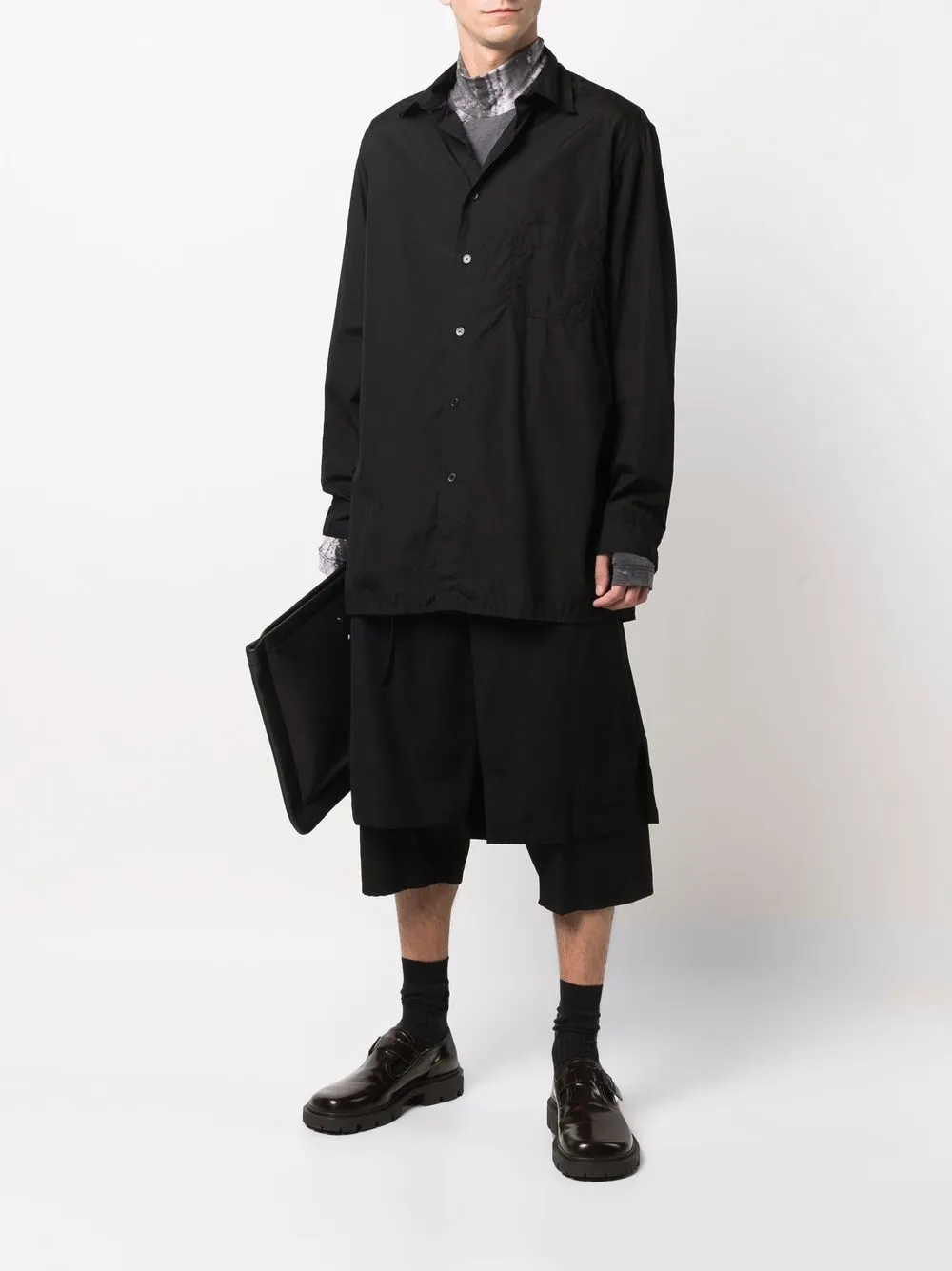 фото Yohji yamamoto рубашка с нагрудным карманом