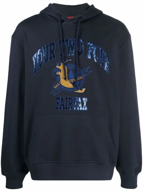 424 applique detail hoodie