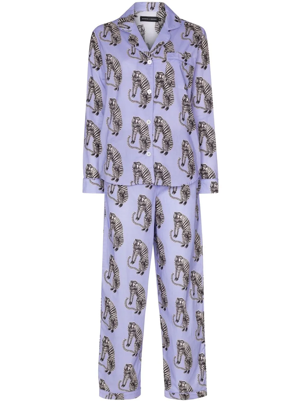 

Desmond & Dempsey Sansindo Tiger print pyjama set - Purple