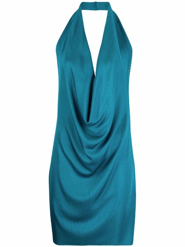 halter draped dress