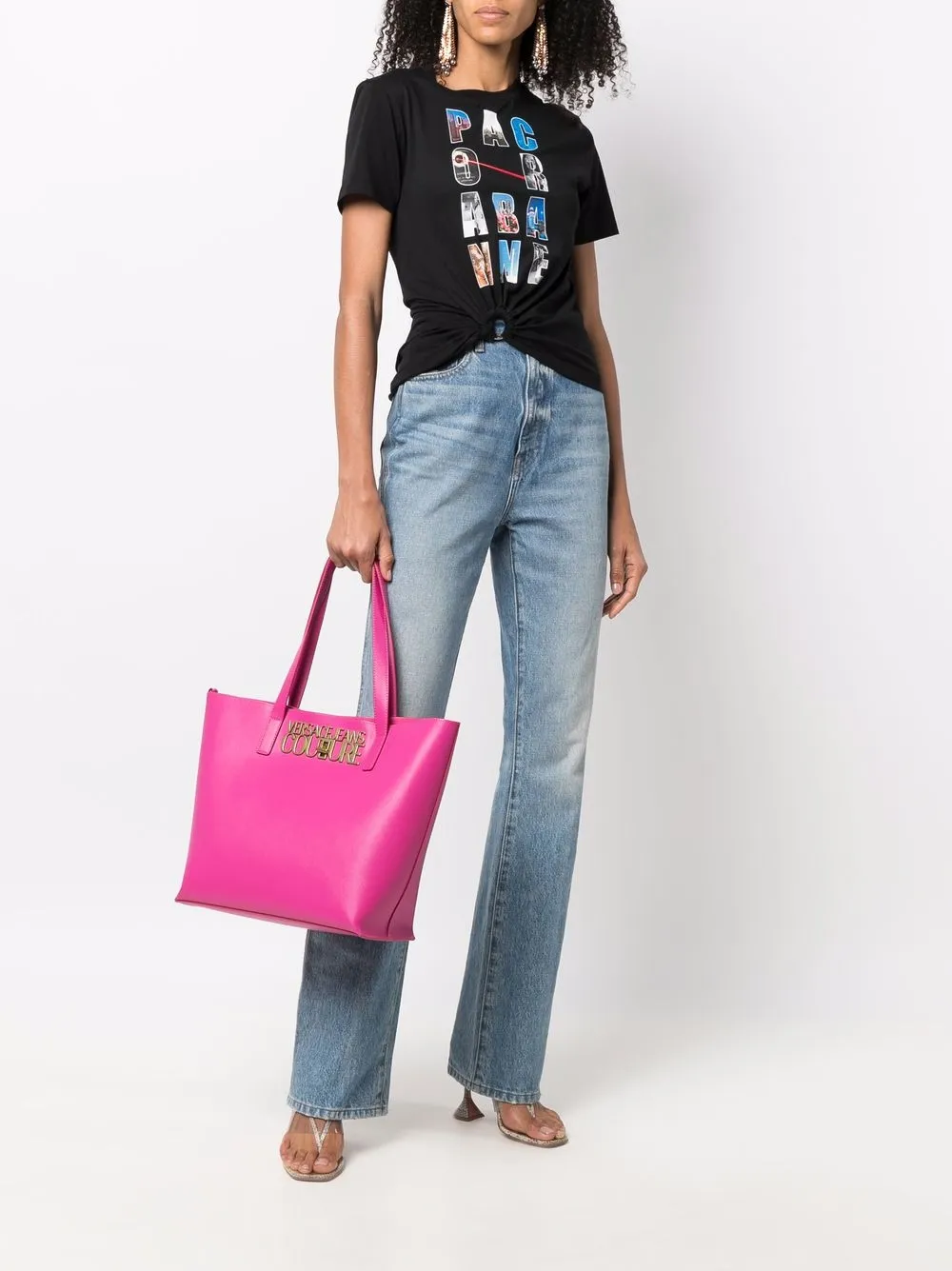 фото Versace jeans couture сумка-тоут с логотипом