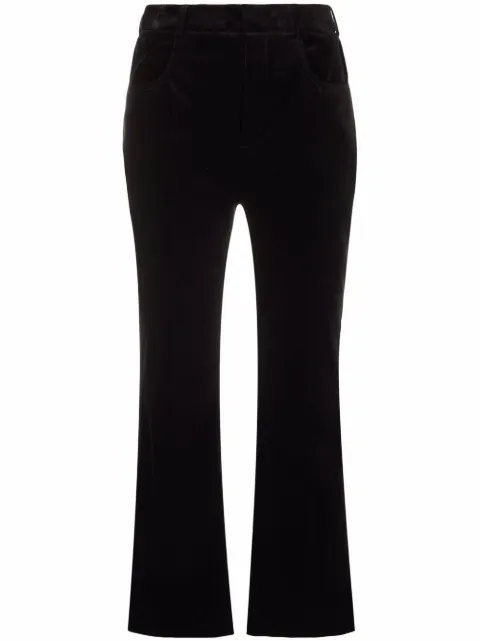 Saint Laurent pantalon court à taille haute