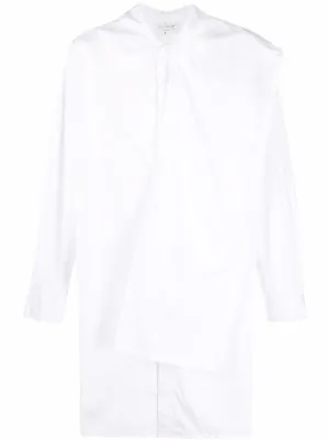 Yohji Yamamoto Asymmetric long-sleeve Shirt | White | FARFETCH