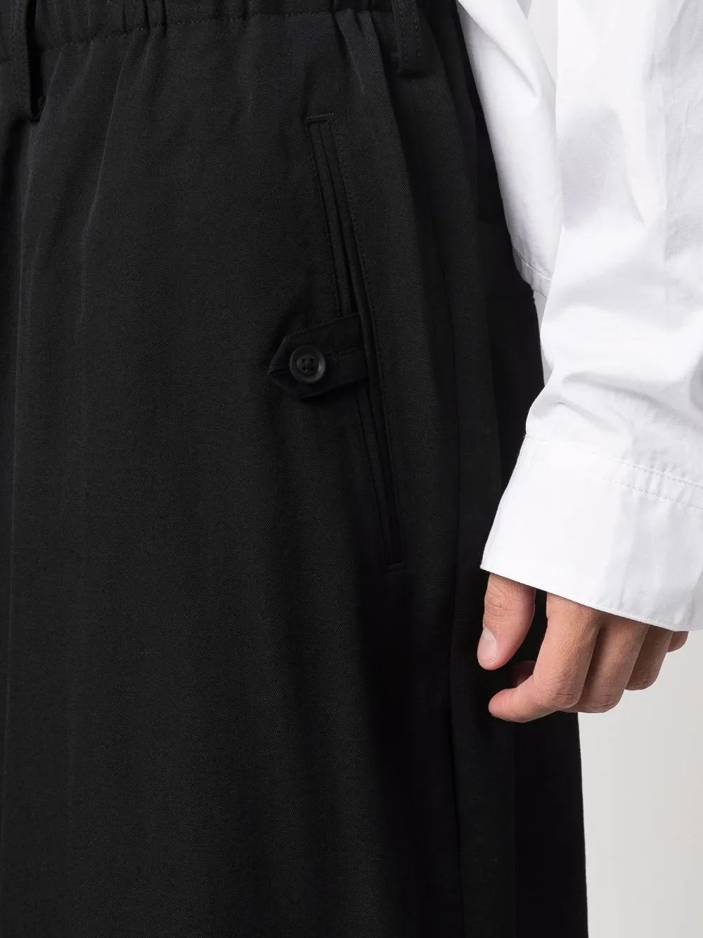 фото Yohji yamamoto шерстяные шорты широкого кроя