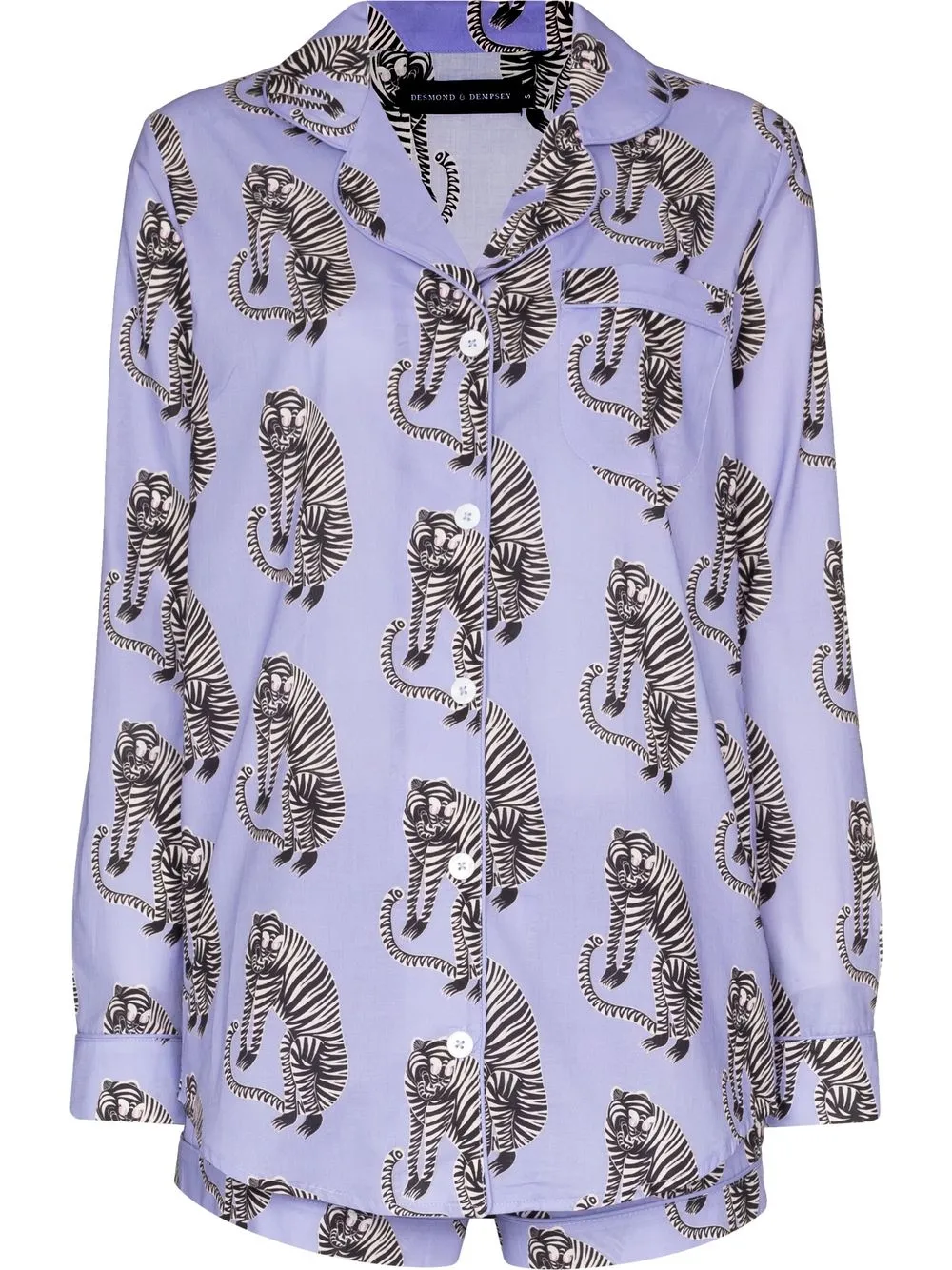 DESMOND & DEMPSEY SANSINDO TIGER PRINT PYJAMA SET
