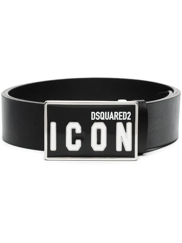 Icon leather belt