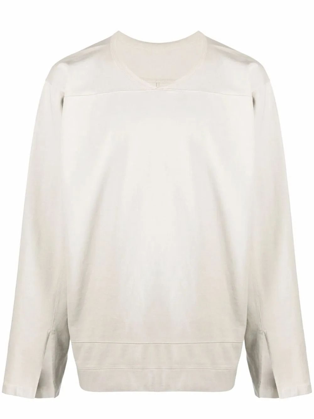 

Rick Owens DRKSHDW slit-detail long-sleeved T-shirt - Neutrals
