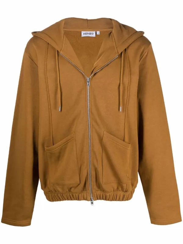 zip up drawstring hoodie