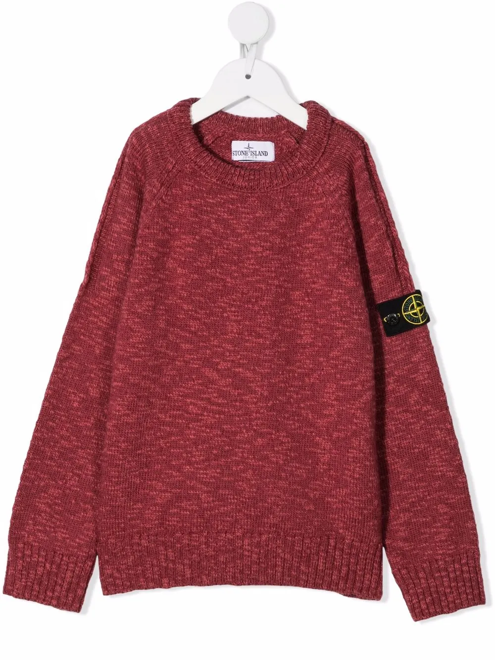 

Stone Island Junior logo patch knitted jumper - Pink