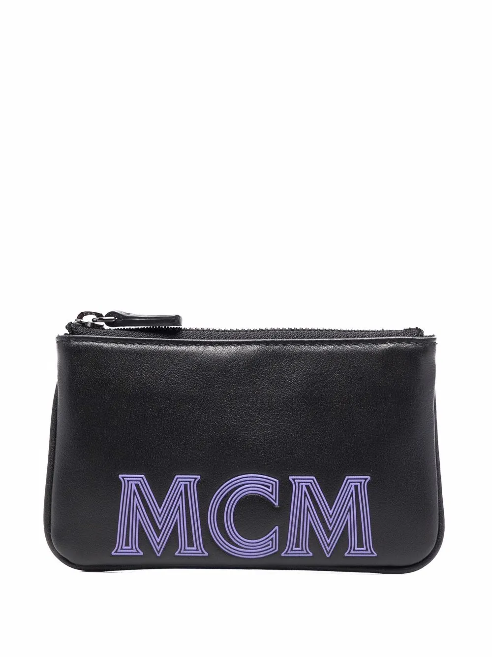 logo-patch zip-up wallet